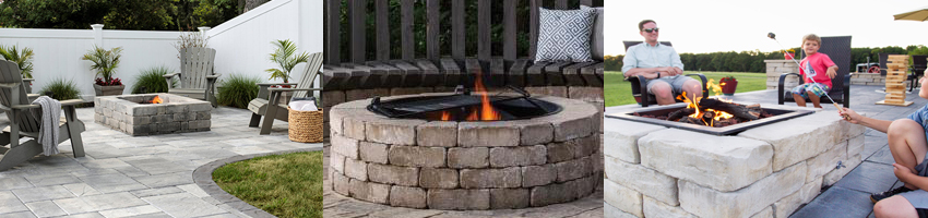 Stone fire pit bench new arrivals